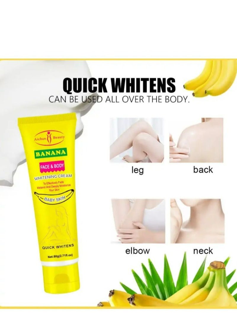 Aichun beauty Professional Whitening Cream Face & Body Banana Magic Whitening Cream For All Skin 80 g  - Image 4