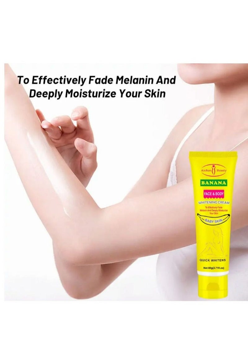 Aichun beauty Professional Whitening Cream Face & Body Banana Magic Whitening Cream For All Skin 80 g  - Image 2