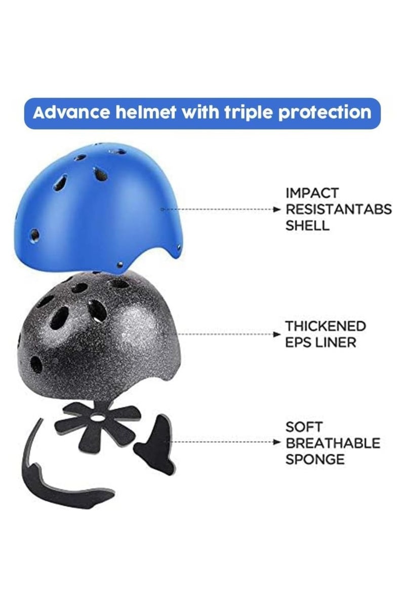 Kids Helmet and Pads Set, 7 in 1 Adjustable Helmet, Knee Pads, Elbow Pads, and Wrist Guards for Boys and Girls Ages 3-8, Protective Gear for Skateboarding, Biking, Scooters, and Hoverboards - Image 5