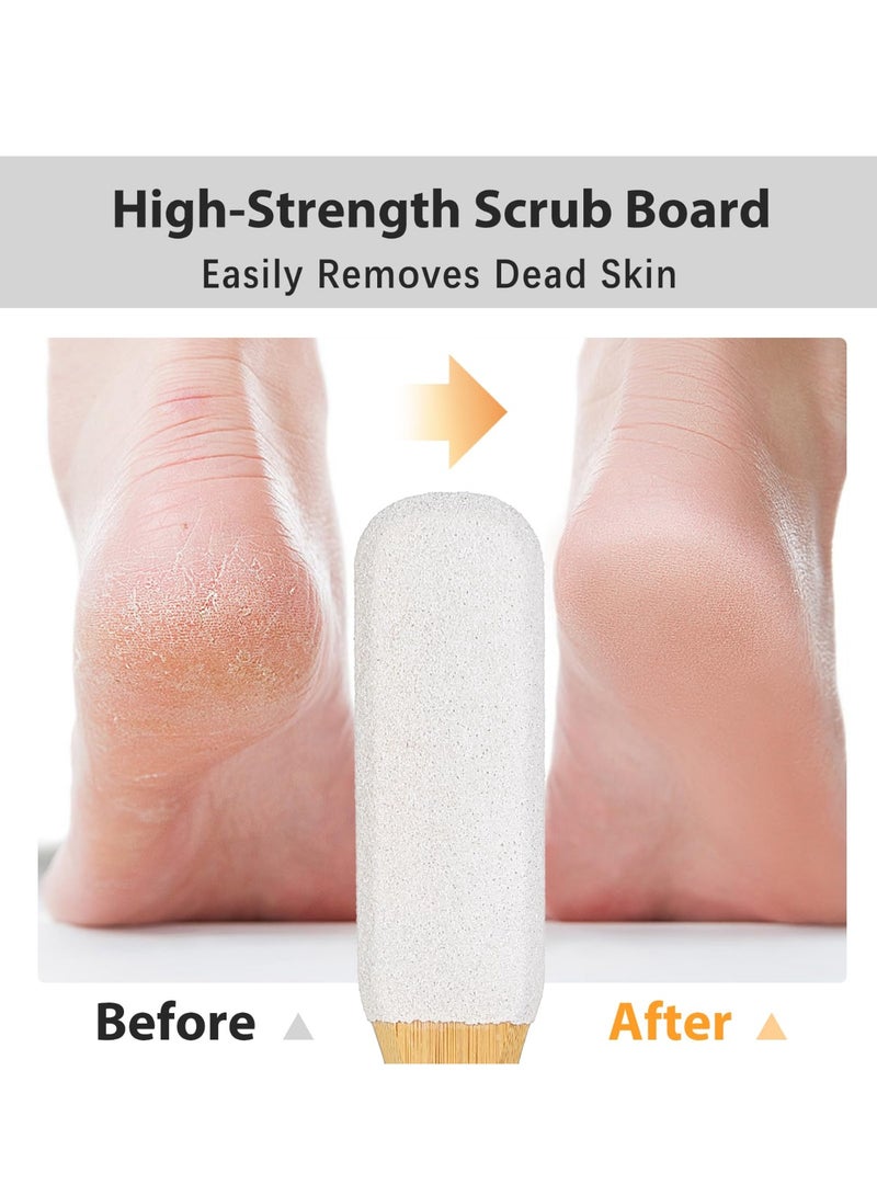 كينجمازي ثنائي الوظيفة: مبرد أقدام وحجر خفاف للعناية بالقدمين أدوات احترافية للباديكير: إزالة الجلد الميت والكالو وتشققات الكعب علاج فعال للكساح وجلد القدمين الخشن - مجموعة متكاملة من مبرد وماسح فرشاة القدمين للرجال والنساء - Image 4