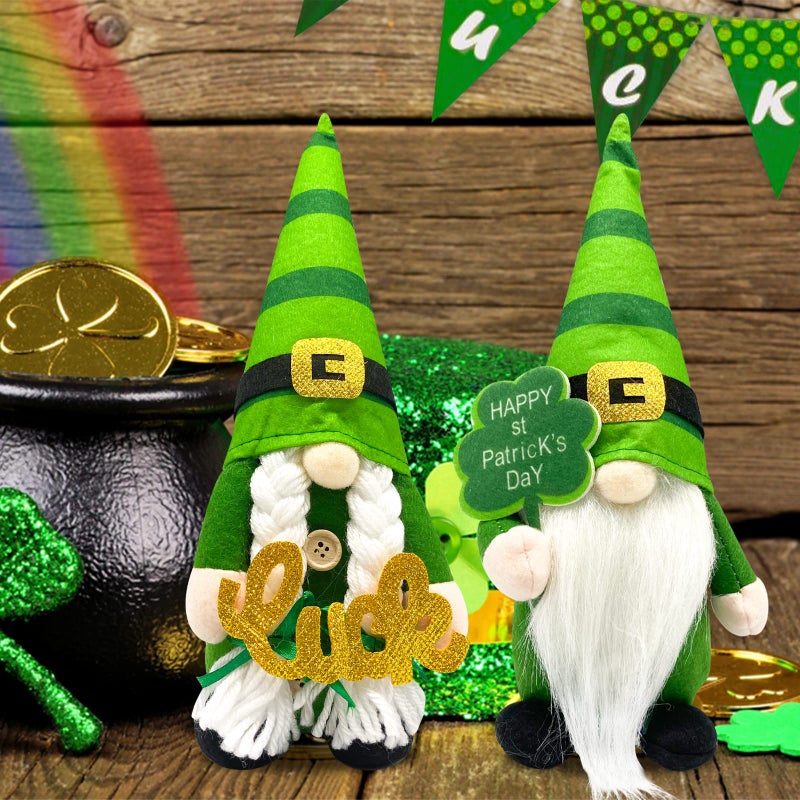 Teeker St Patricks Day Decorations - St Patricks Day Decor - Leprechaun Doll, St Patricks Day Gnomes Decorations for Home - St. Patricks Day Table Centerpiece - Irish Gifts - Image 5