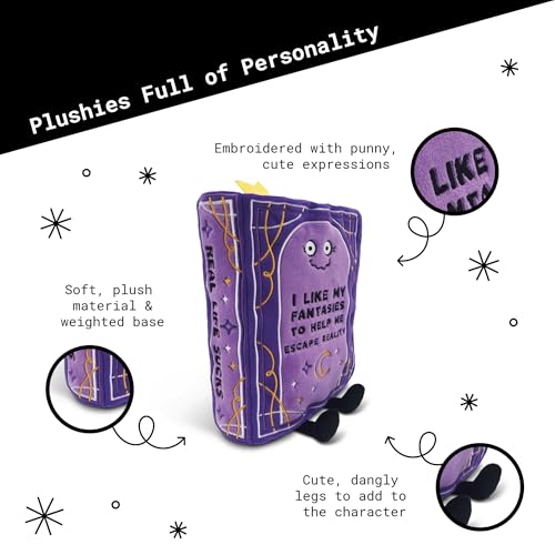 Punchkins Book Plushie I Like My Fantasies to Help Me Escape Reality Gift for Book Lovers Silly Plush Toy for Gifting - Image 5