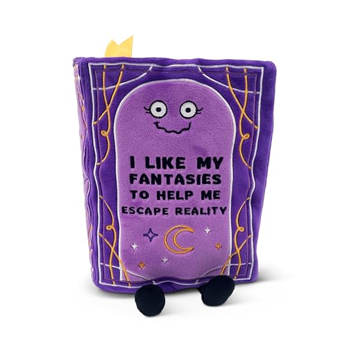 Punchkins Book Plushie I Like My Fantasies to Help Me Escape Reality Gift for Book Lovers Silly Plush Toy for Gifting - Image 1