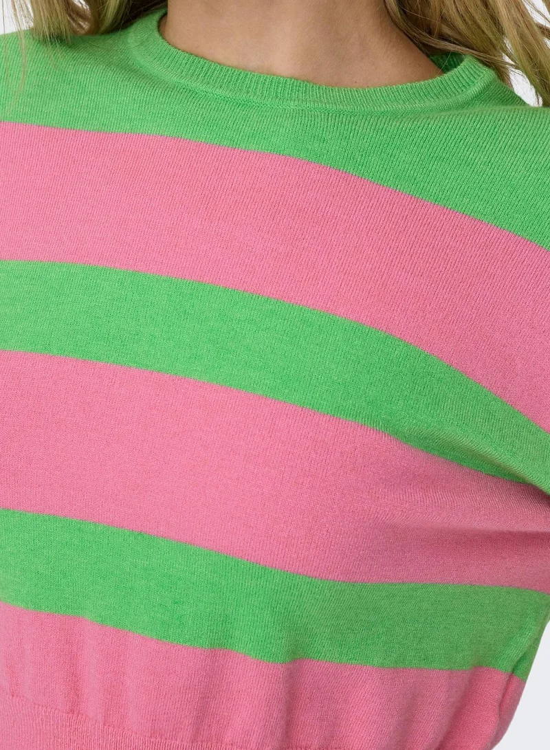 ONLY Color Block Crop Sweater