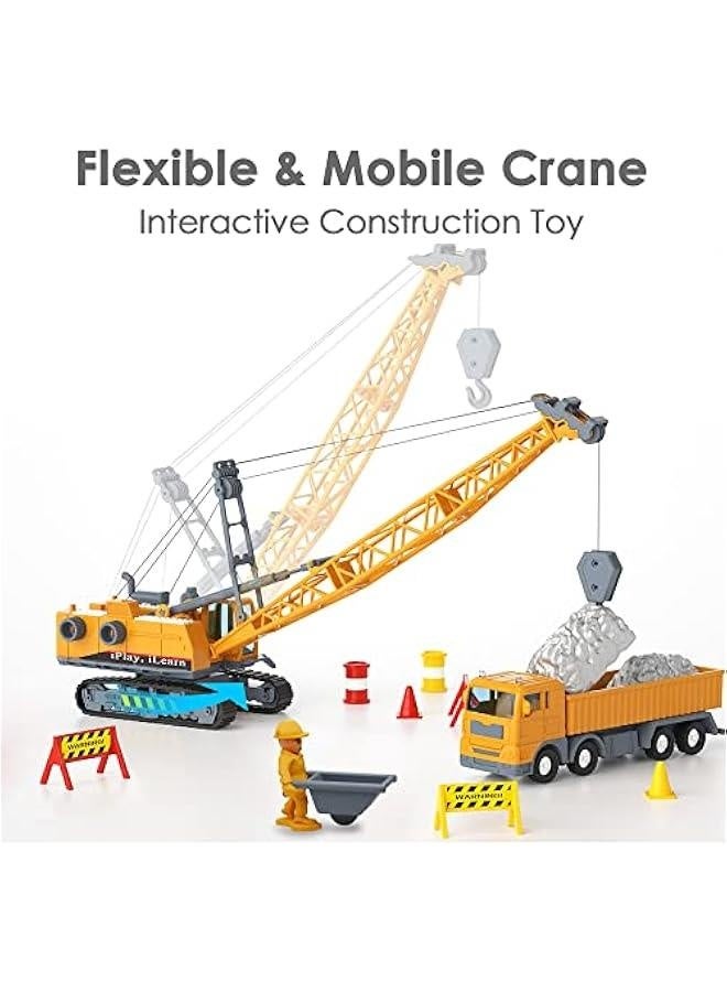 مجموعة ألعاب بناء للأطفال، مجموعة ألعاب سيارات هندسية للأولاد، شاحنة لنقل الرافعة، جرافة و رافعة للشاحنات لموقع الرمل، هدية عيد ميلاد للأطفال من عمر 3 إلى 6 سنوات - Image 2