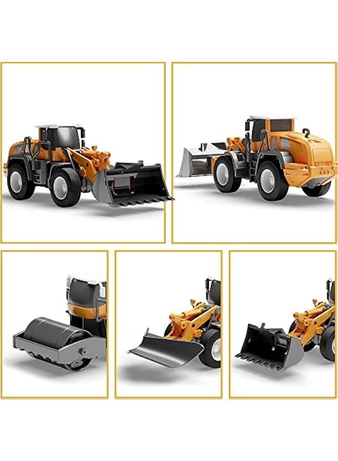 مجموعة ألعاب بناء للأطفال، مجموعة ألعاب سيارات هندسية للأولاد، شاحنة لنقل الرافعة، جرافة و رافعة للشاحنات لموقع الرمل، هدية عيد ميلاد للأطفال من عمر 3 إلى 6 سنوات - Image 4