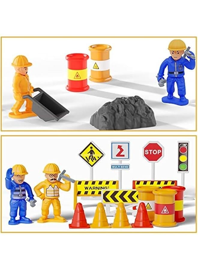 مجموعة ألعاب بناء للأطفال، مجموعة ألعاب سيارات هندسية للأولاد، شاحنة لنقل الرافعة، جرافة و رافعة للشاحنات لموقع الرمل، هدية عيد ميلاد للأطفال من عمر 3 إلى 6 سنوات - Image 5