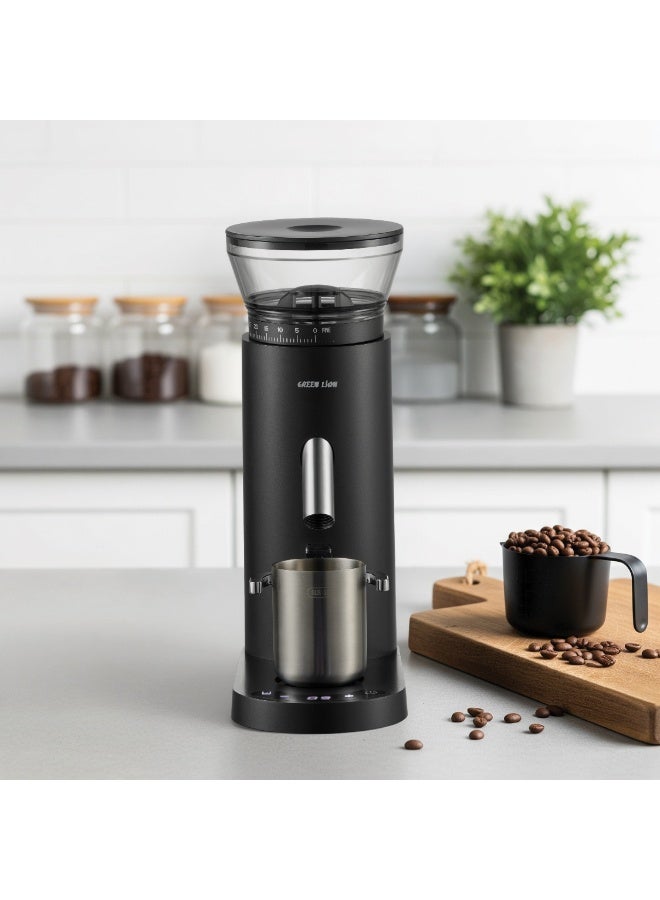 GREEN LION Electric Coffee Grinder/ Electric Bean Grinder with Conical Burr/ Smart Grinder with 60 Precise Adjustable Grinding Setting/ Cone Grinder/ Espresso Grinder/ Single Dose for Pour Over & Brew - Image 2