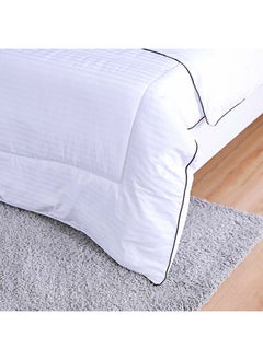 DANUBE HOME Indulgence Twin Duvet 100% Cotton  300 Thread Count Plush Duvet Inserts Breathable Soft Comforter Coverbed Essentials For Bedroom  L 160 X W 200 Cm  White  - Image 3