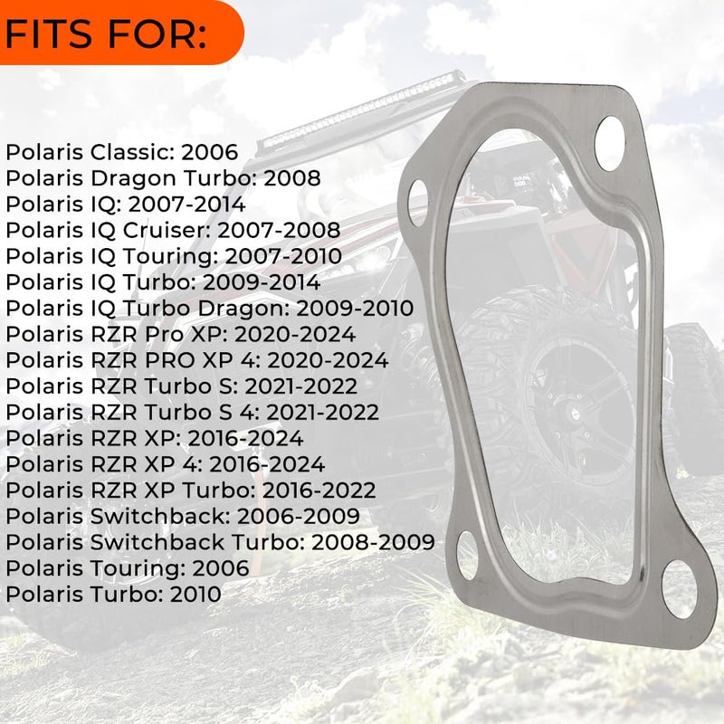 MOTOQUEEN Turbo Exhaust Gasket for Polaris RZR XPT XP Turbo PRO 2016-2024 - OEM 5812640 Replacement - Image 3