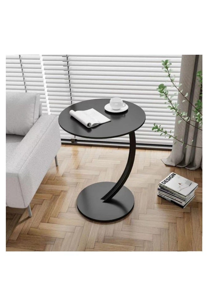 بيج طاولات القهوة الحديثة الصغيرة في الفناء، طاولات القهوة ذات التصميم الإبداعي المنزلي، أثاث بسيط بجانب السرير - Image 1