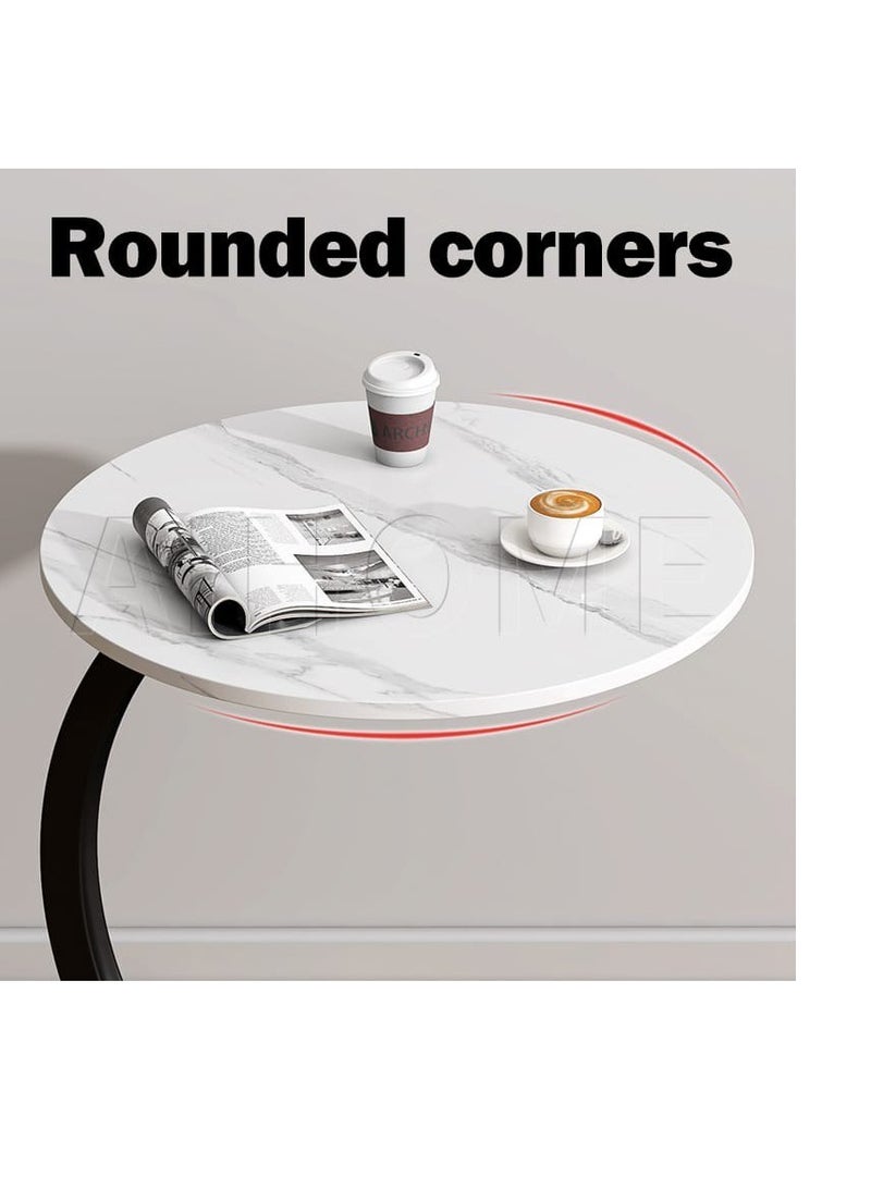 بيج طاولات القهوة الحديثة الصغيرة في الفناء، طاولات القهوة ذات التصميم الإبداعي المنزلي، أثاث بسيط بجانب السرير - Image 4