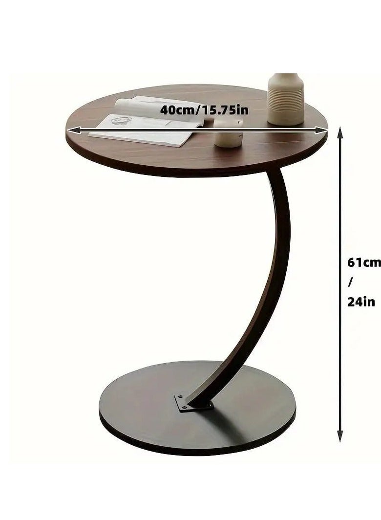 بيج طاولات القهوة الحديثة الصغيرة في الفناء، طاولات القهوة ذات التصميم الإبداعي المنزلي، أثاث بسيط بجانب السرير - Image 2
