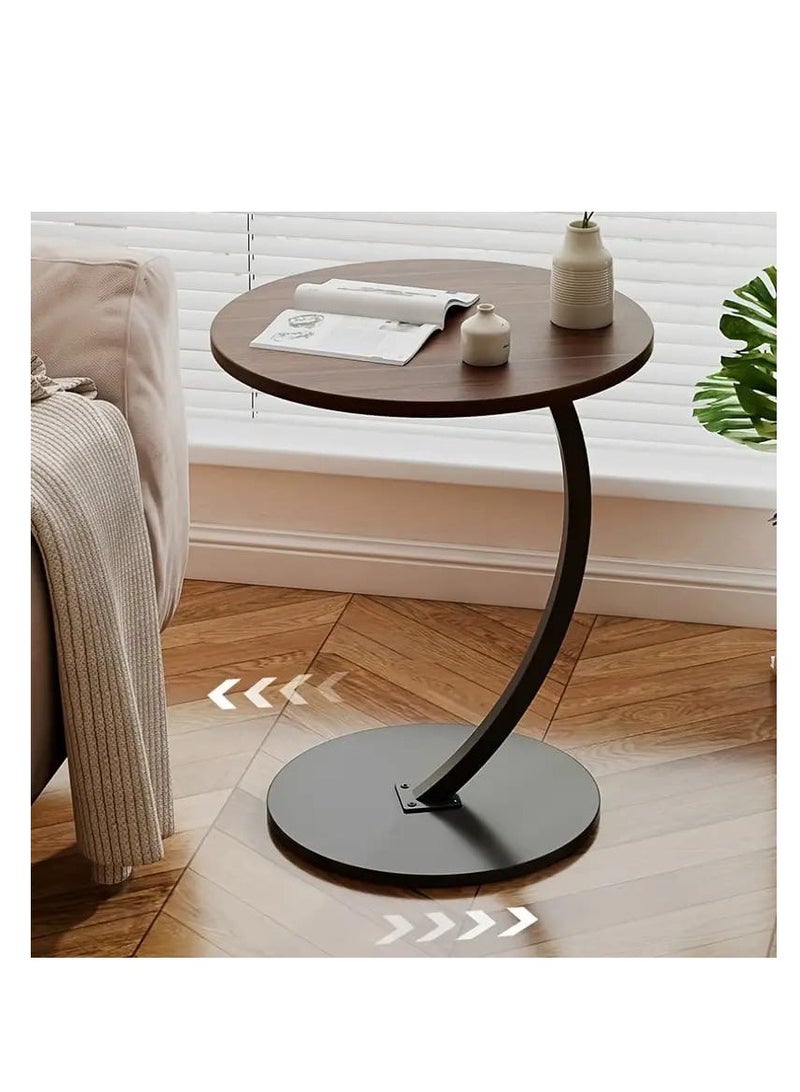 بيج طاولات القهوة الحديثة الصغيرة في الفناء، طاولات القهوة ذات التصميم الإبداعي المنزلي، أثاث بسيط بجانب السرير - Image 3