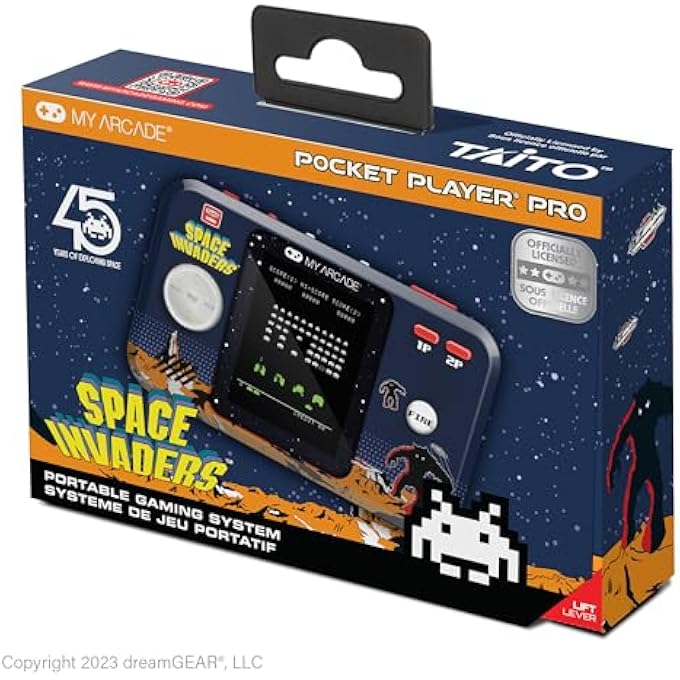 SPACE INVADERS POCKET PLAYER PRO: PORTABLE VIDEO GAME SYSTEM, 2.75" COLOR DISPLAY, ERGONOMIC DESIGN - Image 2