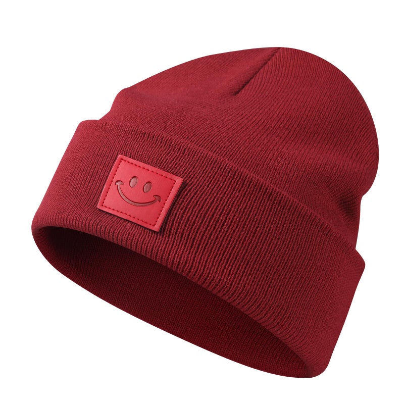 MaxNova Classic Beanie Hat for Men Women Dark Red - Image 3