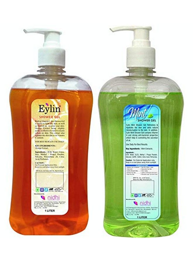 Eylin Soft Care Body Wash Containing Mint Extractsgreen & Orange Extracts. Total 2 Liters - Image 3