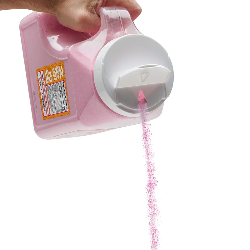 The Candery The Candery Cotton Candy Floss Sugar 6lbs 96oz jars- 3 Pack Strawberry, Raspberry Blue and Grape Easy Pour Easy Grip Reusable Jars  - Image 4