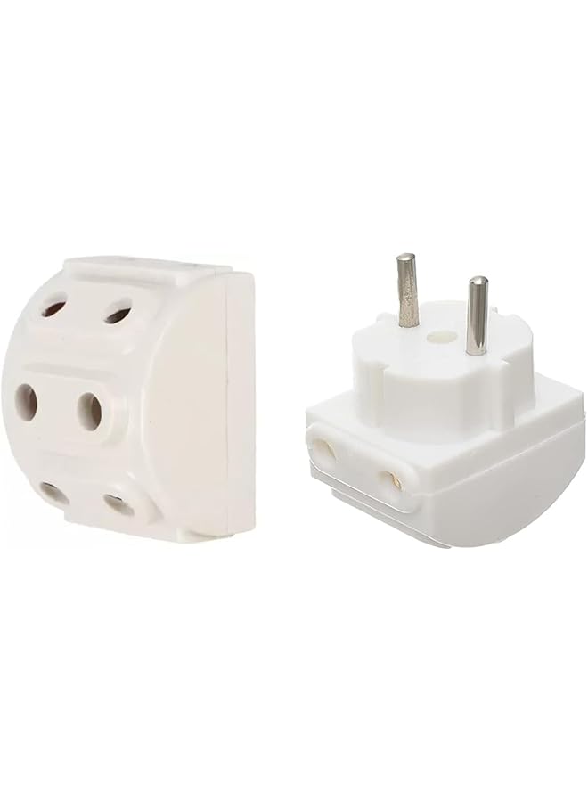 PROMASS 5-Way 2 Pin Multi-Plug Socket White for Safe & Easy Operation, Electrical Accessories for Domestic and Commercial Use - Image 1