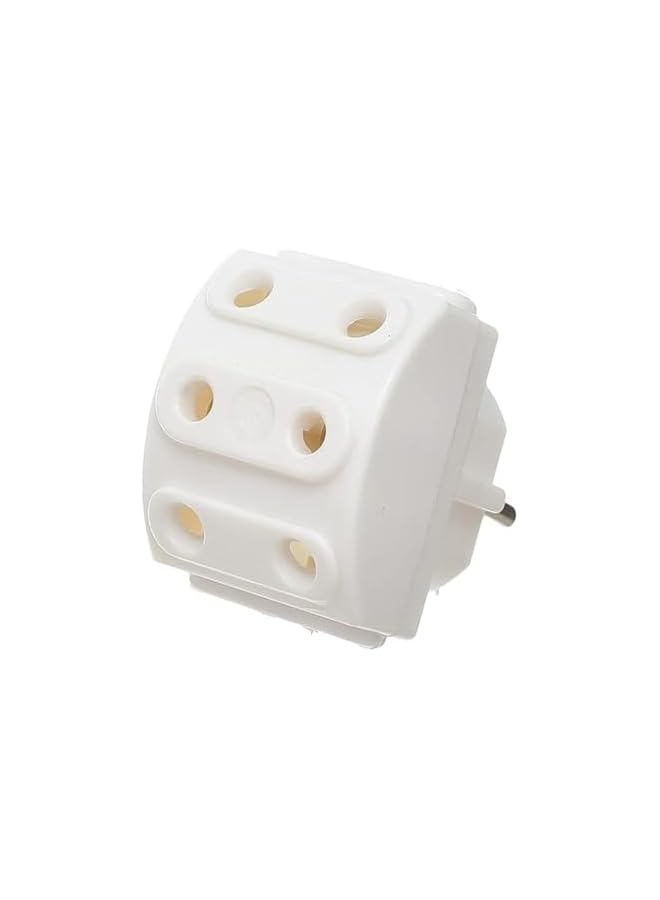 PROMASS 5-Way 2 Pin Multi-Plug Socket White for Safe & Easy Operation, Electrical Accessories for Domestic and Commercial Use - Image 4