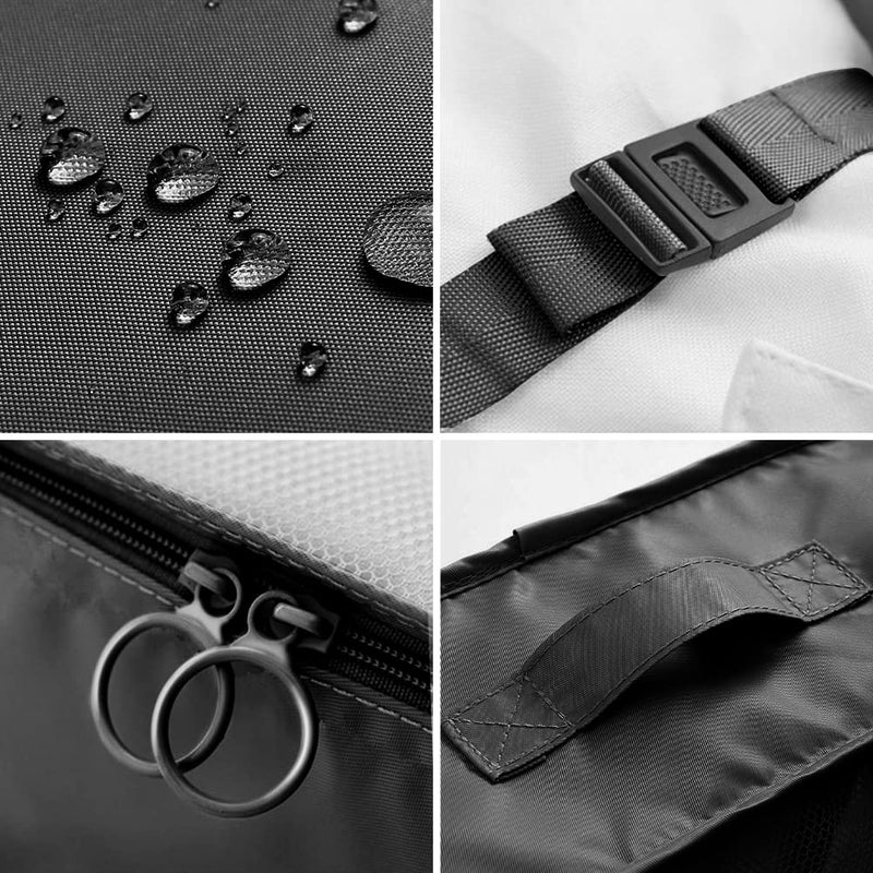Travel Luggage Organizers: 7 Pcs Black Set - Waterproof Oxford Fabric Compression Design, Save 30% Extra Space, Zipper Closure Packing Cubes for Short Long Business Trips, Travelers, Suitcases Backpac - Image 4