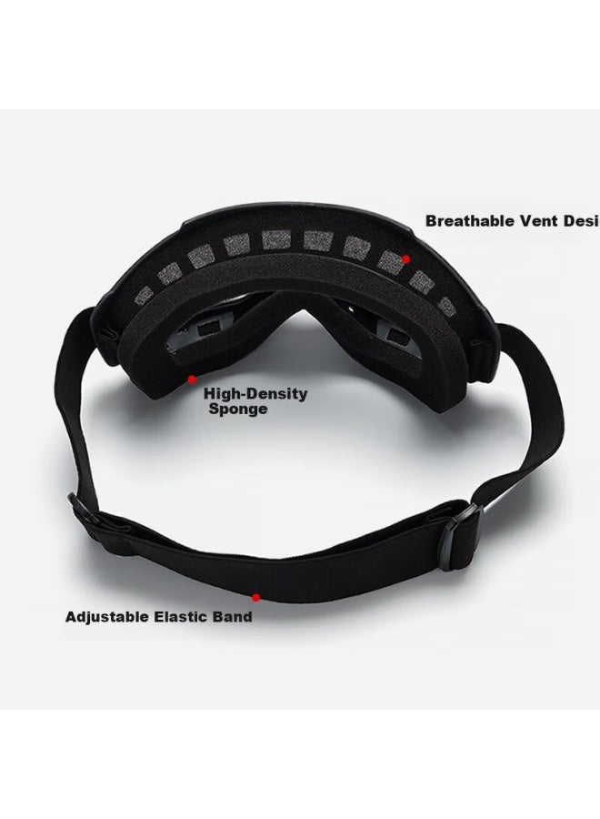 Bai Xiaoshe White Luxury Ski Goggles For Myopia With Black Frame And Colorful Lens, Snow-proof Outdoor Windproof Goggles For Men And Women, Suitable For Single And Double Boards - Image 2