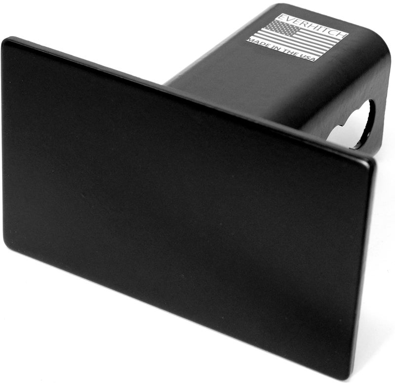 Blank Metal Hitch Cover Fits 2 Receiver Black 5x3