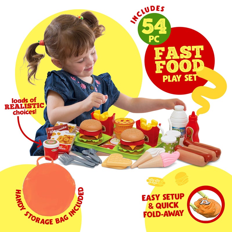 Kiddzery Food Truck Play Tent  54 Pc Food Set Pop Up Playhouse  Pretend Play Toys for Toddlers  Ball Pit Playset  Indoor  Outdoor Toy Tents for Kids  Trucks for Boys  Girls - Image 3