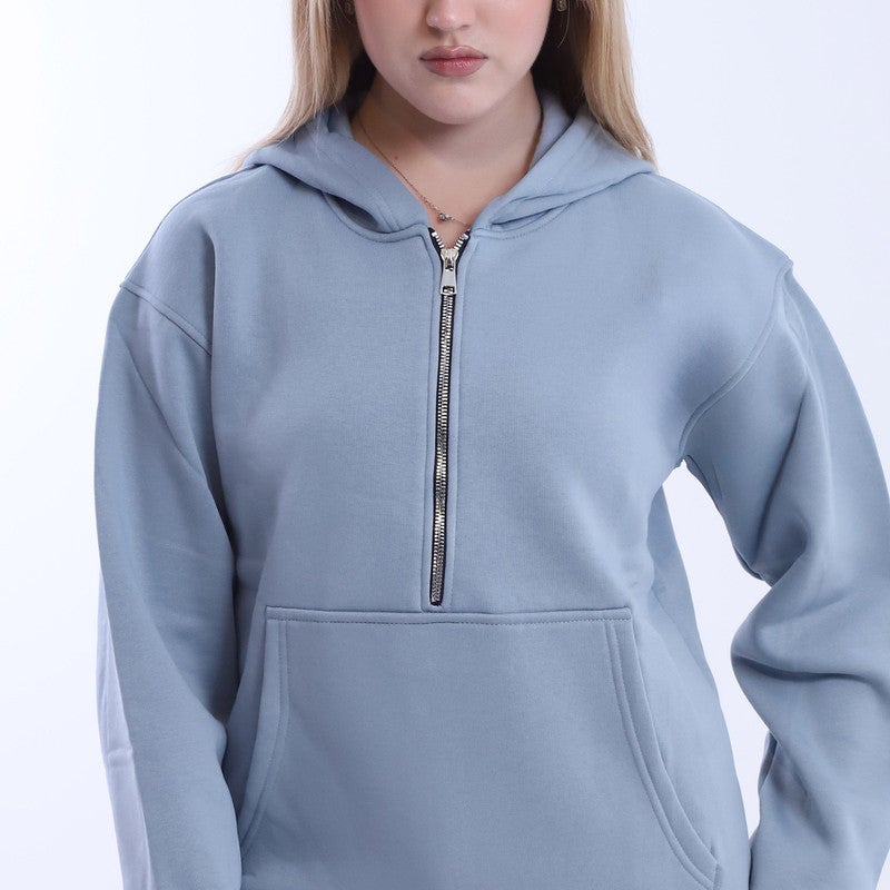 بيبو هودي سوسته نسائي ساده _بترولي - Image 3