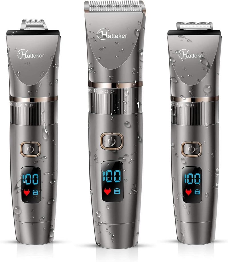 Hatteker Beard Trimmer for Men Professional Hair Clipper Hair Trimmer Shaver Haircut Detail Cutting Kit for Men Cordless Waterproof - Image 2