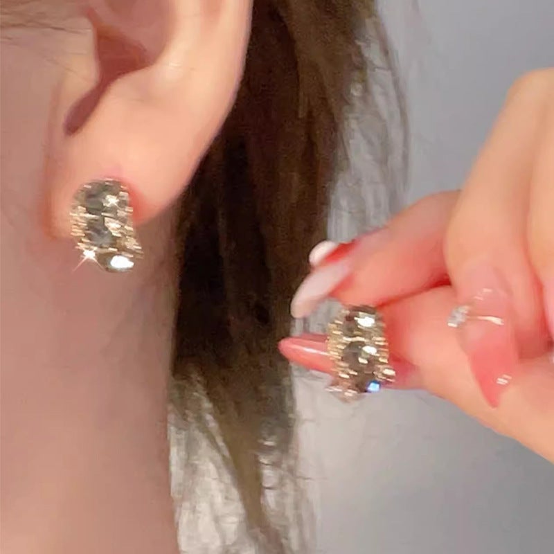 S925 Silver Flower Earrings Set for Women E5902 SILVER (PAIR) - Image 2