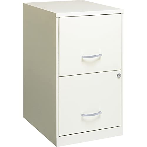 Lorell Lorell 2Drawer File Cabinet 142 x 18 x 245 White 