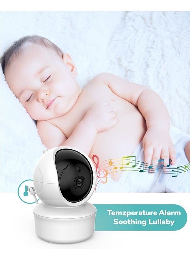 NH Baby Monitor with Camera and Audio | 4.3" Display | Pan-Tilt-Zoom | Night Vision | 2-Way Talk | Temperature Sensor | Lullabies | 960ft Range - Image 3