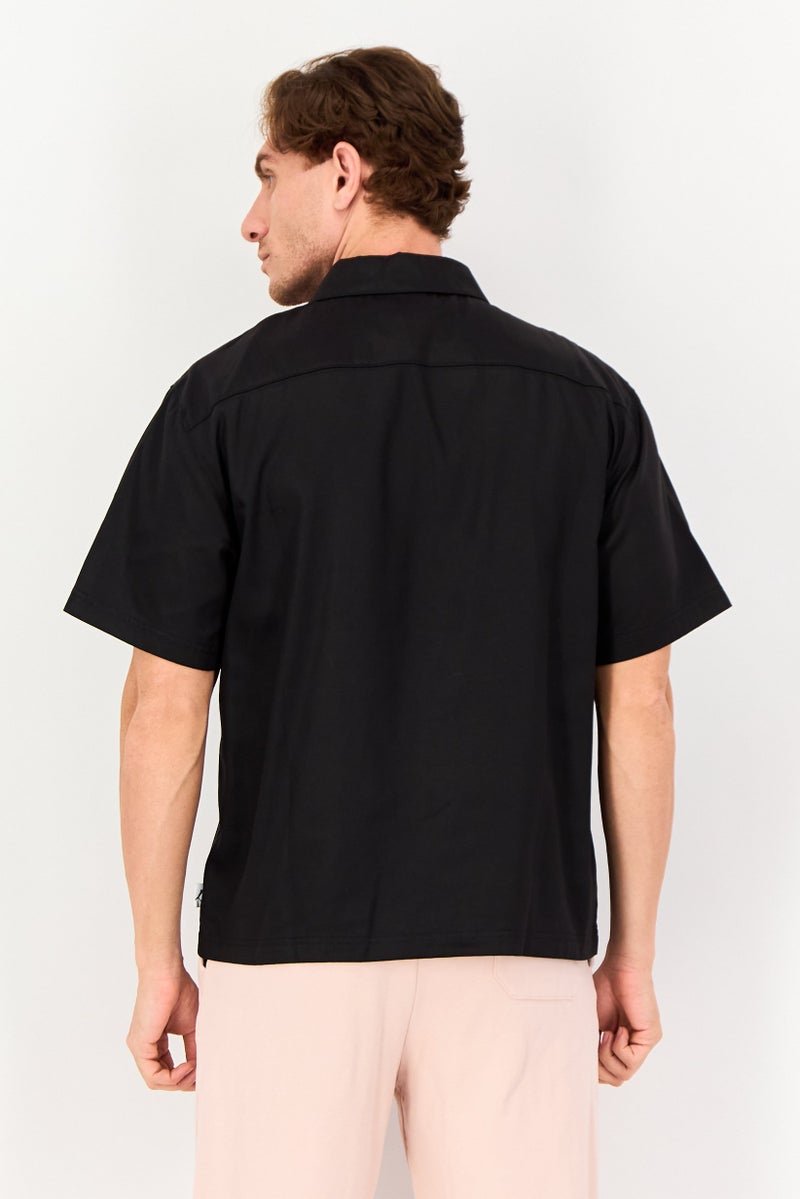 PUMA Men Sportswear Fit Embroidered Short Sleeve Outdoor Polo Shirt, Black - Image 4