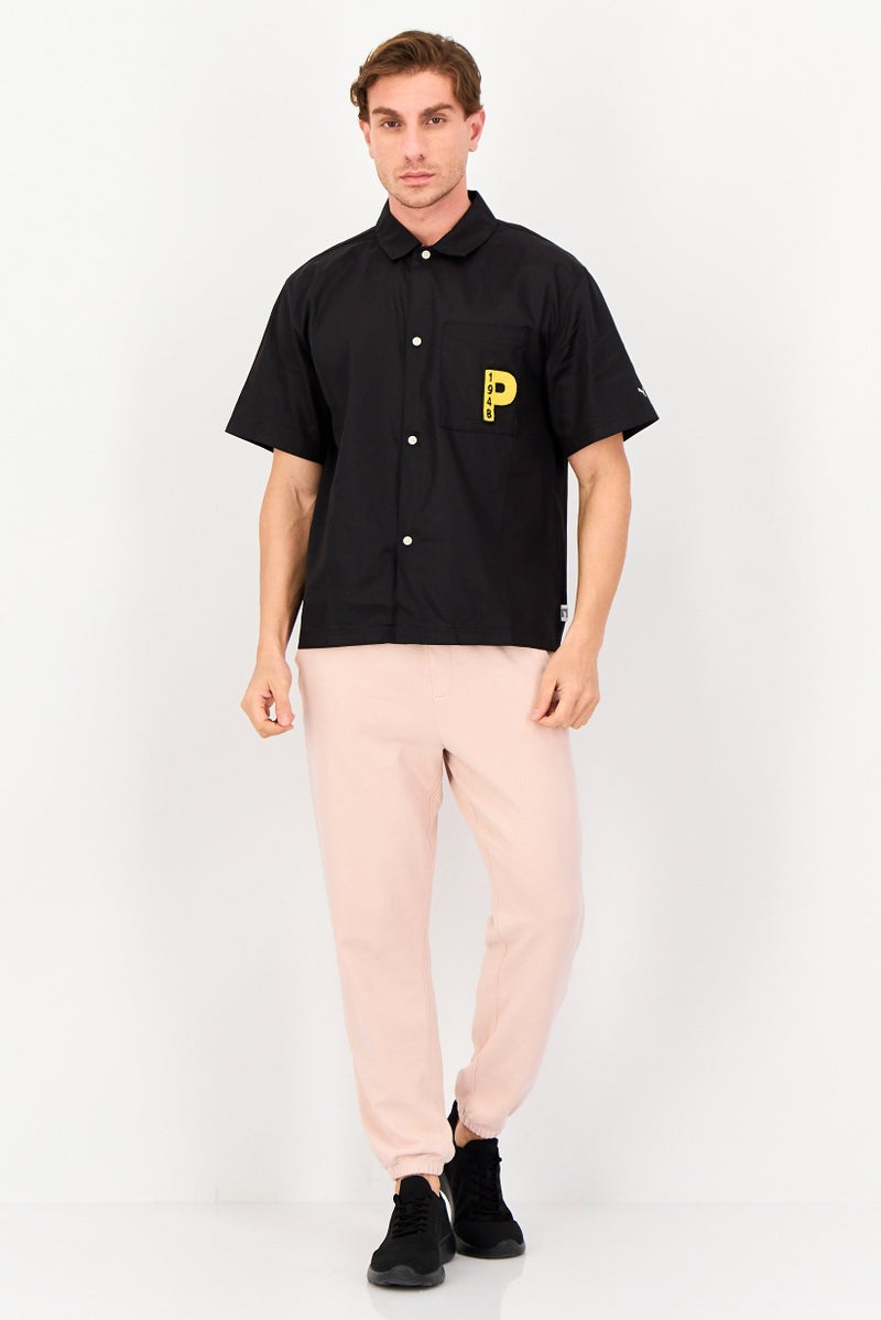 PUMA Men Sportswear Fit Embroidered Short Sleeve Outdoor Polo Shirt, Black - Image 2