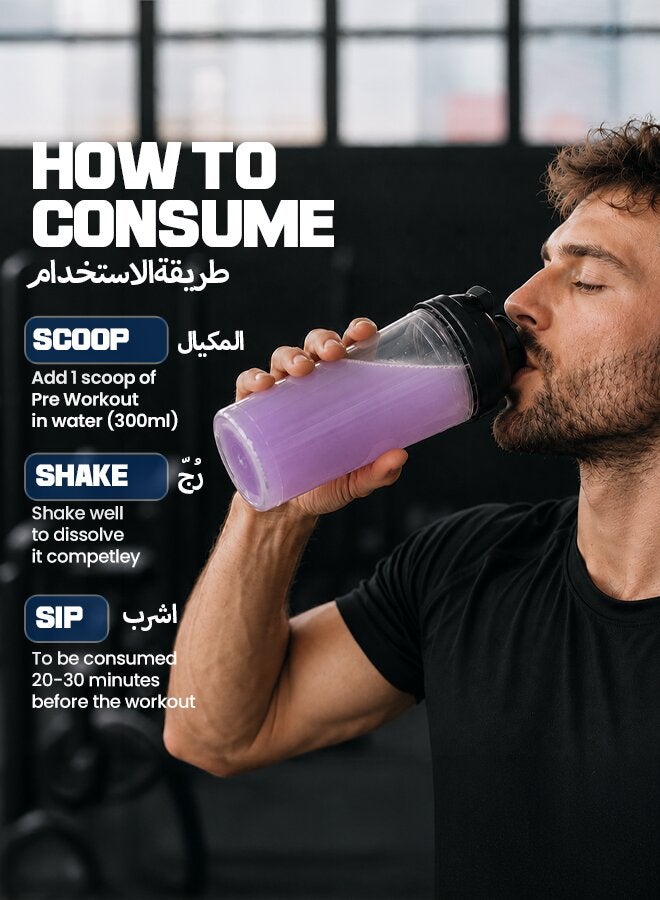 FAST&UP Pre Workout to Support Energy, Focus & Performance 30 servings Purple Raspberry flavour - Image 3