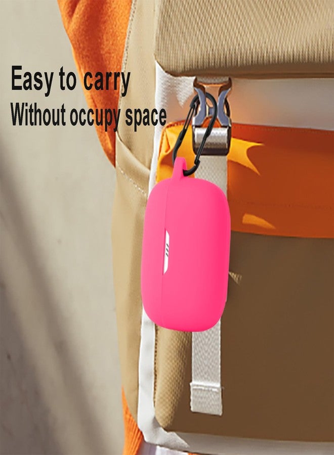 LEFXMOPHY for JBL Tune 230NC Cover Wireless Headphone Protective Protector, Pink Silicone Cover Skin Glow in Dark with Carabiner - Image 3