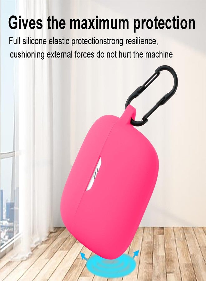 LEFXMOPHY for JBL Tune 230NC Cover Wireless Headphone Protective Protector, Pink Silicone Cover Skin Glow in Dark with Carabiner - Image 2