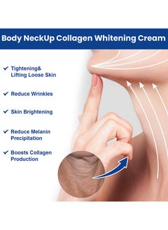 EELHOE Body Neckup Collagen Whitening Cream, Tightening And Lifting Loose Skin, Reduce Wrinkles, Skin Brightening, Reduce MelaninPrecipitation, Boosts CollagenProduction, Skin Tightening, 20G  - Image 4