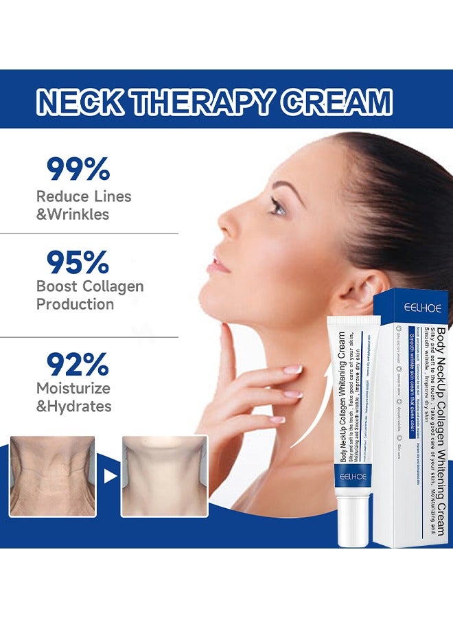 إيلهو كريم تبييض الكولاجين الرقبة 20 جرام ، شد شد شد الجلد ، والحد من التجاعيد ، وتلميع الجلد ، والحد من ترسب الميلانين ، وتعزيز إنتاج الكولاجين ، كريم تبييض الكولاجين الجسم الرقبة - Image 5