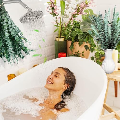 FUKUOKA Bulk Package 30 PCS Real Dried Eucalyptus Plant Large Stems for Shower, Natural Fresh Eucalyptus Leaves,17'' Hanging for Self-Care Shower Leave Bundle, Arrangement, Wedding, Home Decor - Image 2