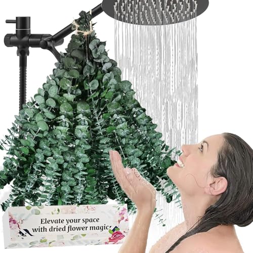 FUKUOKA Bulk Package 30 PCS Real Dried Eucalyptus Plant Large Stems for Shower, Natural Fresh Eucalyptus Leaves,17'' Hanging for Self-Care Shower Leave Bundle, Arrangement, Wedding, Home Decor - Image 1