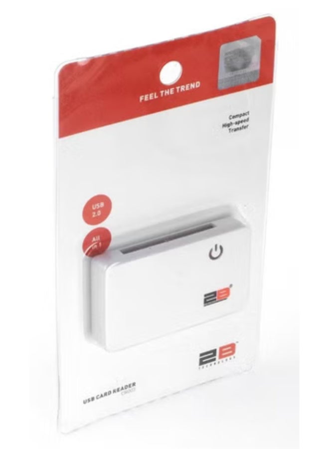 2B Card Reader All in one 480 Mbps (CR003) USB 2.0 - White - Image 4