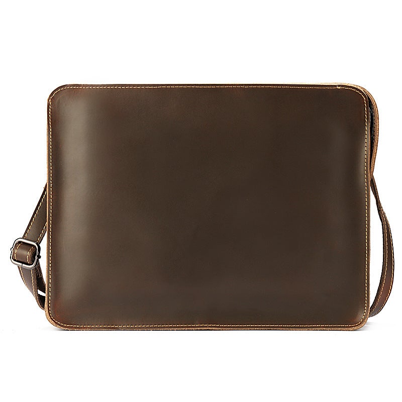 A Generation Of Leather Men'S Bag Business Envelope Bag Slung Shoulder Bag Crazy Horse First Layer Leather Ipad Bag Cross - Image 4