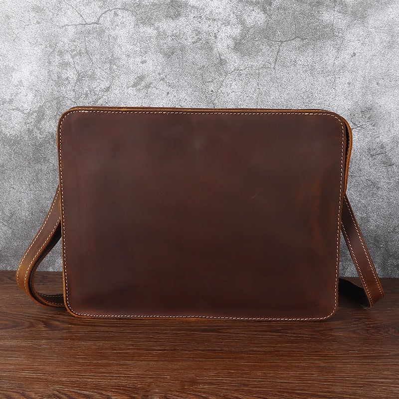 A Generation Of Leather Men'S Bag Business Envelope Bag Slung Shoulder Bag Crazy Horse First Layer Leather Ipad Bag Cross - Image 1