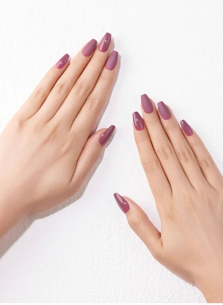 Dashing Diva Magic Press Purple Mauve | medium fresh shape - Image 2