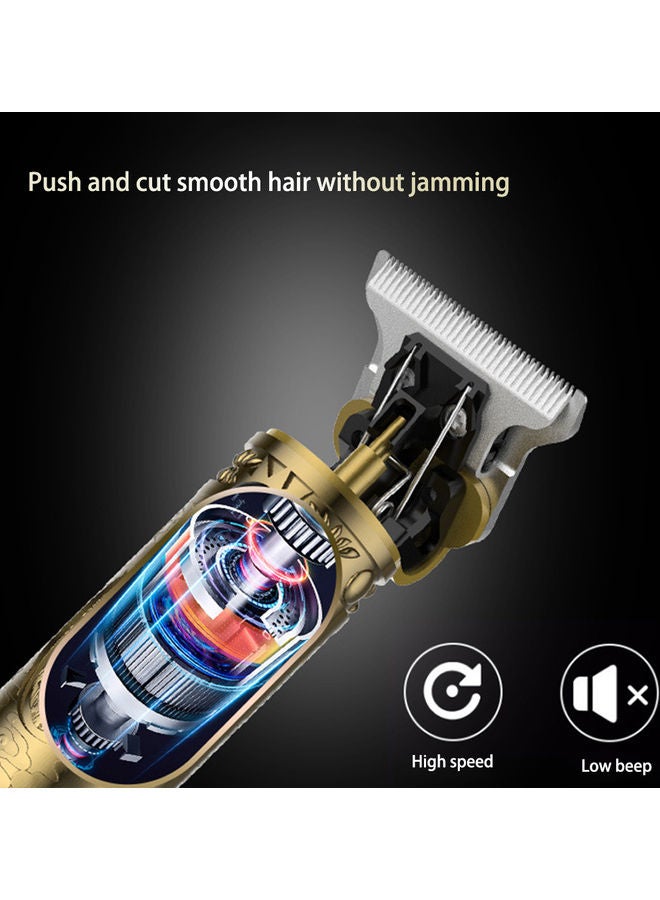 Kemei Electric Hair Trimmer Cordless Shaver Barber Trimer gold - Image 2