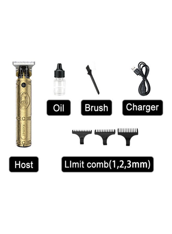 Kemei Electric Hair Trimmer Cordless Shaver Barber Trimer gold - Image 4