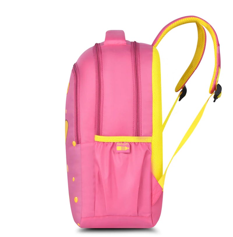Skybags Buddy 01 Starfish Pink 2 Compartment School Backpack - Image 4