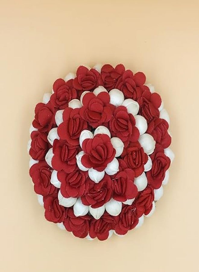 Arooman™ Artificial flower hair gajra combo beautiful hair accessories For women,especially in South Indian cultures, Pack_2, Color- Multi - Image 4